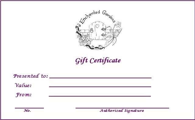 Gift Certificate - Click Image to Close